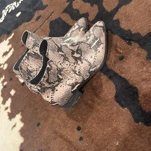 American Eagle Snake Skin Ankle Boots